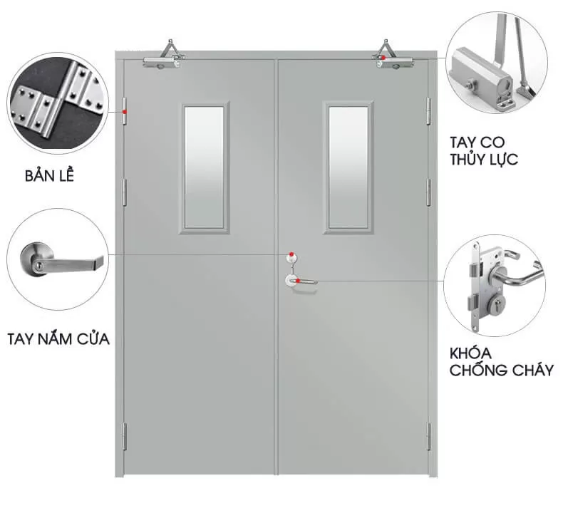 Cửa thép ngăn cháy, cách nhiệt EI 30 – 90 phút